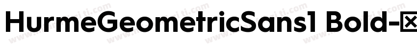 HurmeGeometricSans1 Bold字体转换